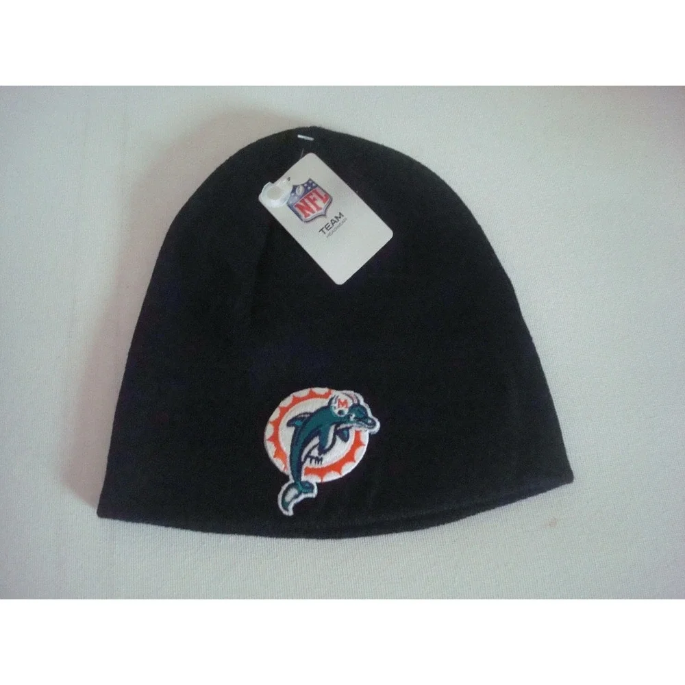 MIAMI DOLPHINS   ‎   SKI BEANIE TOBOGGAN HAT CAP VINTAGE DEADSTOCK ST5
